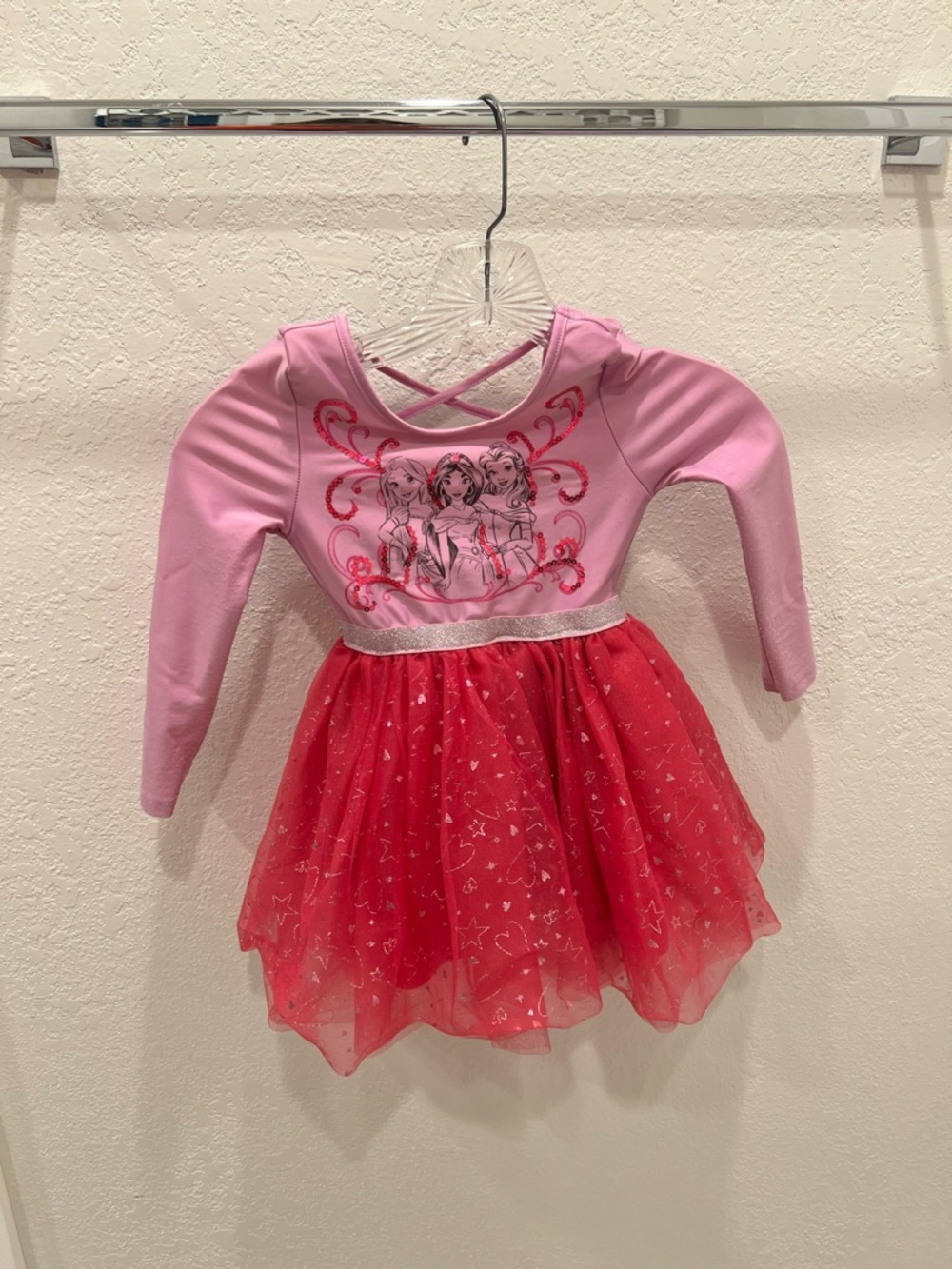 Kids Pink and Red Disney Princess Tulle Dress Costume